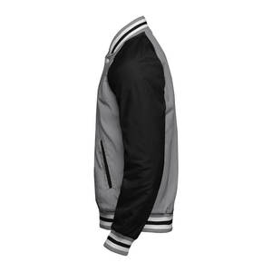 New Trendy <b>Leather</b> Sleeve Chenille Patches Premium Design Stand Varsity <b>Jacket</b> Wholesale <b>Men</b> Custom High Quality Baseball <b>Jacket</b> - Product Image 2