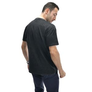 เสื้อยืดคอกลมแขนสั้นสีดำสำหรับผู้ชาย สไตล์ลำลอง ใส่สบาย ผ้าเนื้อนุ่ม ลุคซักยืด เหมาะสำหรับสตรีทแวร์และใส่ในชีวิตประจำวัน - Product Image 6