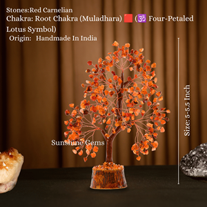 Arbre de Vie en Cristal de Cornaline en Gros avec Fil de Cuivre, Pierres de Guérison, Décoration d'Intérieur - Product Image 2