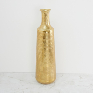 Vase à fleurs en métal de conception haut de gamme, forme élégante, pour la décoration de la table à manger à la maison, couleur or antique, fait main, vases floraux - Product Image 2