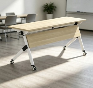 Table de formation pliable en bois moderne V-TRY 126/156/186, gain de place, mobilier scolaire multifonctionnel pour écoles, hôpitaux, ateliers - Product Image 1