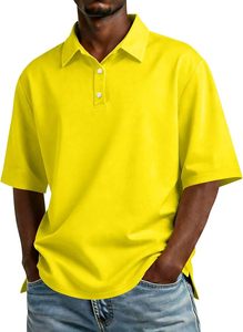 Polo Casual de Negocios para Hombre, Algodón Premium, Manga Corta, Corte Clásico, para Golf, Tenis, Trabajo, Deportes, Personalizable con Bordado - Product Image 3