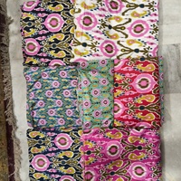 Tissu floral imprimé en coton lavé non tissé de qualité supérieure, matière cambric écologique, organique, douce, respirante et légère pour sacs