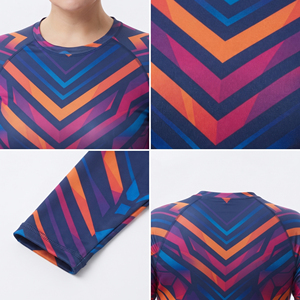 Women Long Sleeve Rash Guard Top Full Sleeve Sublimation Printed Sportswear <b>Compression</b> <b>Shirt</b> Plus Size Yoga Exercise Tee <b>Shirt</b> - Product Image 5