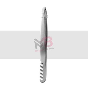 Pinza para Cejas con Peine de Doble Uso, Cepillo de Acero Inoxidable, Punta Inclinada, Alta Calidad, Ecológica, Reutilizable, con Logotipo Personalizado - Product Image 3