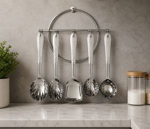 Juego de Cucharas de Servir de Acero Inoxidable de Alta Resistencia, Espátula de Cocina de Alta Calidad, Proveedor Mayorista de Exportación - Product Image 1