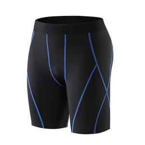 Shorts de sport personnalisés avec poches, extensibles, à séchage rapide, compression ajustée, longueur genou, coupe slim, pour hommes, écologiques - Product Image 3