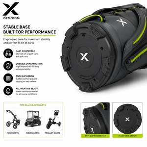 Bolsa de Golf Personalizada OEM Impermeable con 14 Divisores, de Cuero PU con Soporte, Múltiples Bolsillos, Premium X Sports City XSC-GB-F1 - Product Image 3