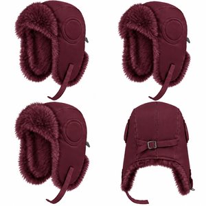 Chapeau de ski d'hiver avec design coupe-vent, protection chaude des oreilles pour adultes, utilisation en extérieur - Product Image 4