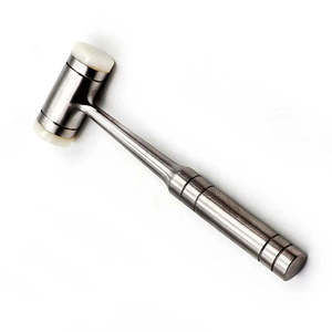 Maillet chirurgical orthopédique en acier inoxydable à double tête en caoutchouc et nylon, manuel, autoclavable, par Dentavex - Product Image 1