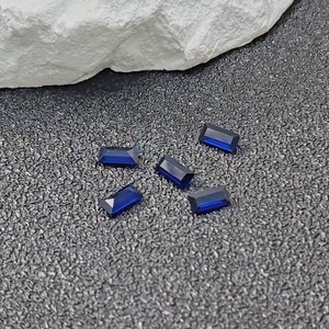 Espinela Azul Intensa Rectangular Facetada, Gema Suelta de Talla Esmeralda Pequeña, Espinela Azul para Joyería al por Mayor - Product Image 5