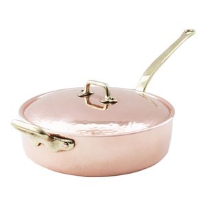 Sartén de Cobre Estilo Vintage con Mango de Latón, Sartén Forjada a Mano para Cocinar, Uso en Restaurantes, Hoteles y Cocina Casera - Product Image 1