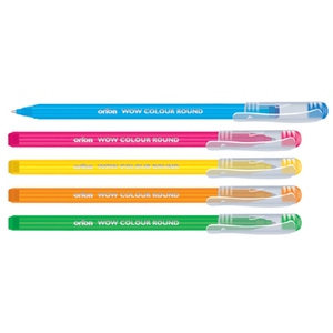 Bolígrafo ORION Pen Wow Color Round (Bolígrafo de Escritura Suave para Oficina, Escuela y Uso Diario al Mejor Precio, Bolígrafo de Plástico) - Product Image 1