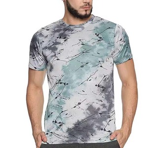 Sublimation Printed Men's Slim Fit Short Sleeve T-<b>Shirt</b> With Abstract Pattern O-Neck Quick Dry Knitted <b>Polyester</b> Casual Wear - Product Image 5