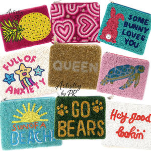 Designer Beaded Coin <b>Pouch</b> Seed Beads Handmade Embroidered <b>Mini</b> Purse Zipper Fashion Chain Strap Promotional Gift Wholesale - Product Image 6