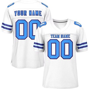 Camiseta de Fútbol Americano Personalizada para Hombre, Blanca, Negra y Dorada, Cuello en V, Manga Corta, Malla Sublimada, Nombre del Equipo, Cualquier Nombre, 100% Poliéster Plus - Product Image 5