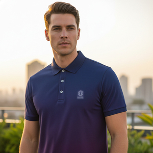 เสื้อโปโลผ้าฝ้ายเมอร์เซอไรซ์พรีเมียมสำหรับผู้ชาย เนื้อสัมผัสนุ่มดุจผ้าไหม เสื้อโปโลสำหรับธุรกิจและงานทางการ ตัดเย็บพอดีตัวอย่างหรูหรา เสื้อโปโลผู้ชายสุดหรู - Product Image 5