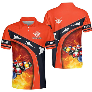 Último Estilo en Camisetas de Snooker, Camisetas de Billar de Alta Calidad para Equipos, Diseño Personalizado Impreso, Secado Rápido, Polo de Billar para Hombre - Product Image 1