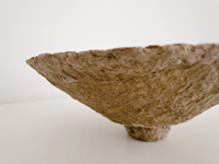 Bol en papier mâché marron fait main, design Art Déco, écologique, sûr, durable, multifonctionnel, forme personnalisable, décoration intérieure