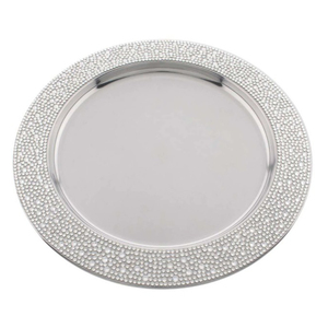 Sunray Design Metal Charger Plate Metallic <b>Gold</b> Silver Scalloped <b>Rim</b> Decorative Underplate For Upscale Wedding Party And Banquet - Product Image 3