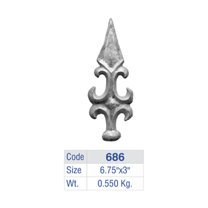 Embout de balustrade en aluminium Fleur de Lys, pointe de clôture en fonte, ornement décoratif de luxe pour portail de villa, capuchon de poteau - Product Image 6