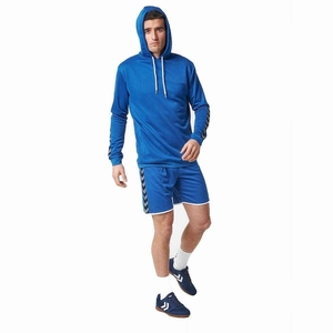 Ensemble de survêtement décontracté pour homme, sweat à capuche à manches longues et short, en molleton de coton uni respirant, personnalisable avec logo OEM, pour l'entraînement - Product Image 2