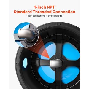 Réservoir d'eau vertical robuste en acier au carbone de 20 gallons, réservoir sous pression pré-chargeé pour pompes - Product Image 4