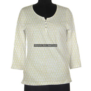 Chemise indienne en coton imprimé hippie, haut tunique, robe indienne, vente en gros - Product Image 1