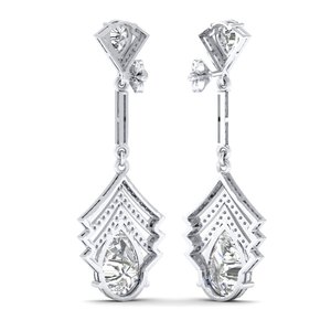 REYES Exquisitos Pendientes Colgantes de Plata de Ley 925 con Diamantes Cultivados en Laboratorio CVD HPHT, Regalo de Aniversario, Joyería para Mujer - Product Image 4