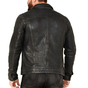 2026 Wholesale Price Genuine Sheep <b>Leather</b> <b>Jacket</b> Fashionable <b>Leather</b> <b>Jackets</b> Best Price Button Closure Regular Fit <b>Men's</b> <b>Jacket</b> - Product Image 2