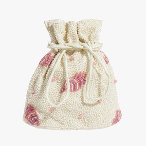Embroidery Bead Cotton Potli Bag Handmade Vintage Ethnic Eco-Friendly Custom Pattern Flap Closure Pouch Women Designer - Product Image 2