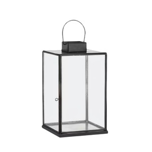 Modern Geometric Gold Lantern Set Luxury Brass and Glass <b>Hurricane</b> <b>Candle</b> Holder with Antique Finish for Home Decor and Wedding - Product Image 4