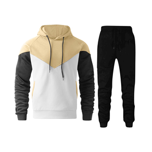 Conjunto de Sudadera con Capucha y Pantalones Deportivos de Punto Multicolor para Hombre, Tallas Grandes, Diseño Personalizado, Transpirable, Ecológico, Informal de Invierno - Product Image 1