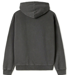 Sweat-shirt à capuche surdimensionné pour homme, couleur unie, pull décontracté avec poche, coupe classique, 100% coton French Terry - Product Image 2