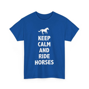 เสื้อขี่ม้า Keep Calm and Ride Horses Rider เสื้อยืดผู้หญิงผู้ชาย - Product Image 4