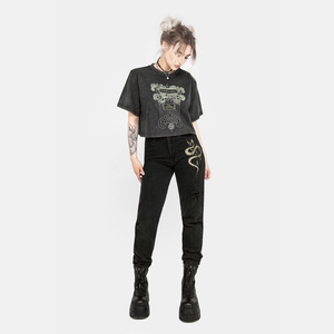 Venta Directa de Fábrica: Camisetas para Mujer con Estampado Personalizado, Lavado Ácido, Ligeras, Oversize, y Crop Tops con Estampado Frontal Personalizado - Product Image 4