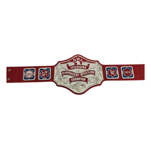 Ceinture de champion de lutte NWA Television Heavyweight - Ceinture de sport rouge personnalisable avec design ABC & CBS - Édition de collection premium - Product Image 1