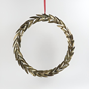 Simple Home Christmas Decoration <b>Wreath</b> for Christmas Wall and Room Decoration in Round Shape Iron Metal - Product Image 6