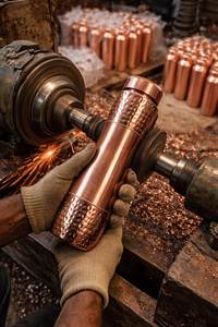 Copper Water Bottle Wellness Studio Drinking Bottle for Yoga <b>Pilates</b> Meditation Classes and Healthy Hydration - Product Image 3