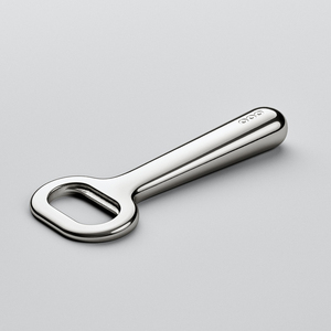 Décapsuleur vintage en chrome argenté en forme d'épinglette, design métallique robuste, accessoire de bar original et unique - Product Image 2