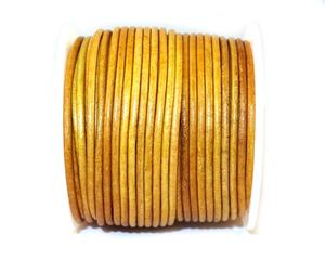 Cordons en cuir ronds jaunes vintage, différentes tailles, pour la création de bijoux DIY, bracelets, colliers, 3mm-8mm, composants de bijouterie - Product Image 1