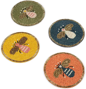 Embroidery Coasters Seed <b>Bead</b> Crafts Handmade Beaded Coasters Beaded Drink Coasters by Creative Art Zone - Product Image 3
