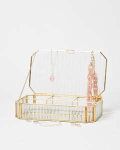 กล่องใส่เครื่องประดับสไตล์โบโฮ ทำมือ ชุบทอง เหล็กขัดเงา 3 มิติ ตกแต่งอย่างมีศิลปะ ใช้สำหรับเก็บของ - Product Image 1