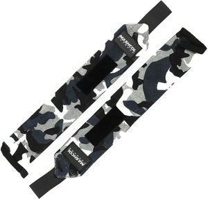 Muñequeras de entrenamiento de gimnasio de camuflaje gris personalizadas muñequeras de algodón para Fitness al por mayor muñequeras de levantamiento de pesas culturismo Crossfit - Product Image 1