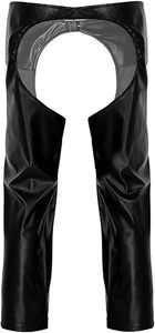 กางเกงหนังสำหรับผู้ชายและผู้หญิง Chaps แบบตะวันตกผู้ชายหนังวัวขี่ม้าหนังวัวฟอกดีไซน์ใหม่ปรับสีได้ - Product Image 2