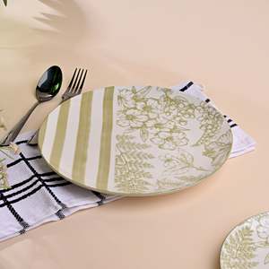 Hazel Artistic Porcelain Plate <b>Set</b> Hand Painted Dinnerware <b>Microwave</b> & Oven Safe Dishwasher Safe Boxed - Product Image 2