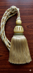 Traditional Cotton Tassel Tieback with Wooden Finial for <b>Curtain</b> Accessories - Product Image 4