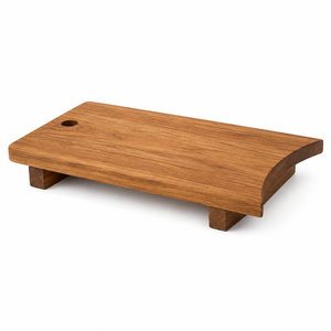 Planche à découper en teck massif, planche de service surélevée, planche de préparation pour la cuisine, idéale pour les cafés, restaurants, hôtels et projets de restauration - Product Image 1