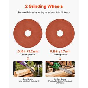 Affûteur de chaîne de scie électrique professionnel 85W, affûteur de chaîne de scie de table 5000 tr/min, 2 meules pour le travail du bois et l'exploitation forestière - Product Image 4