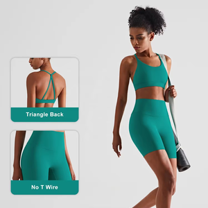 Conjunto Deportivo de Yoga con Estampado Moderno, Bra Deportivo y Leggings - Product Image 3